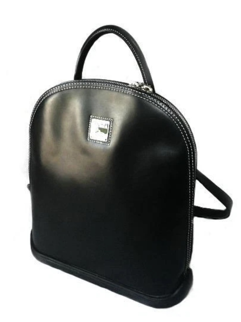 Dooney & Bourke Vintage Y2K Black Leather Mini Backpack with Logo Plaque - Picture 7 of 13